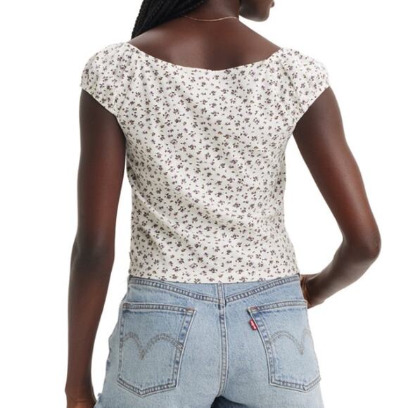 Levi’s Lucille Crewneck Cotton Short-Sleeve Top - Picture 4 of 9